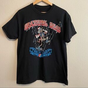 Liquid Blue Grateful Dead Good Ol Glory Black Graphic Short Sleeve T-Shirt Tee